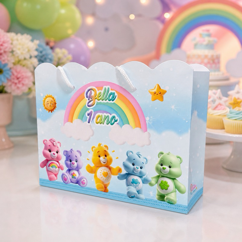 Sacolinha URSINHOS CARINHOSOS Personalizada / Bolsinha Lembrancinha Aniversário / PEGUE E MONTE