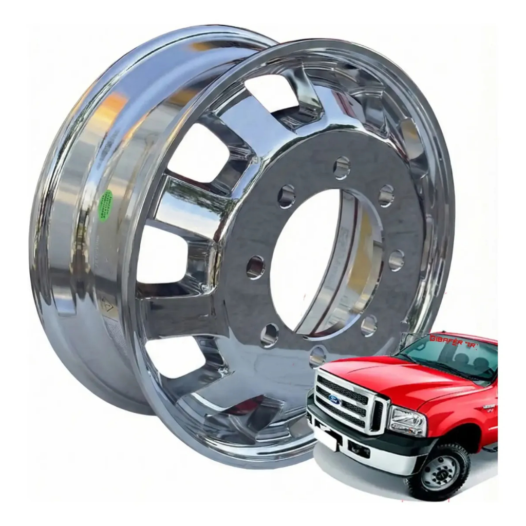 Roda Alumínio 17,5 X 6 Ford F4000 8 Furos Alto Brilho