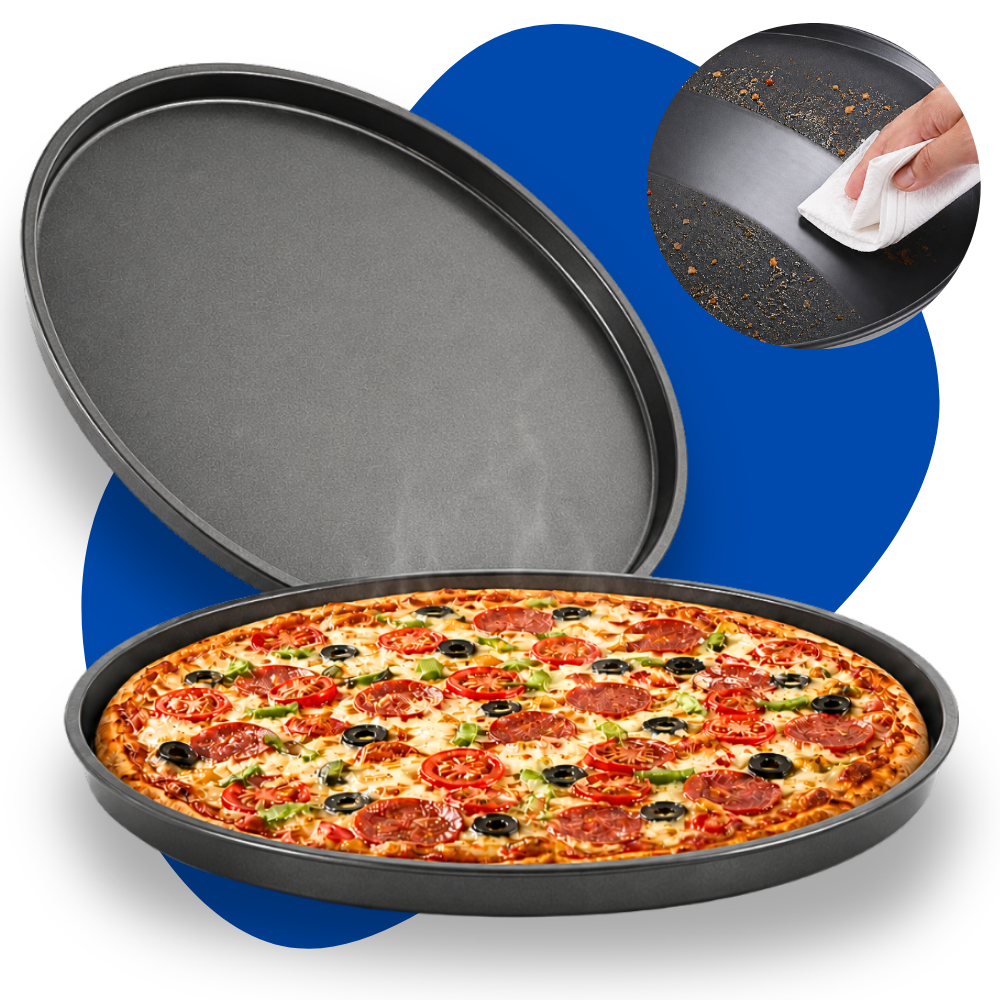 Forma de Pizza Grande Antiaderente Teflon 36cm Bandeja Assadeira Redonda Lanchonete Forno Resistente