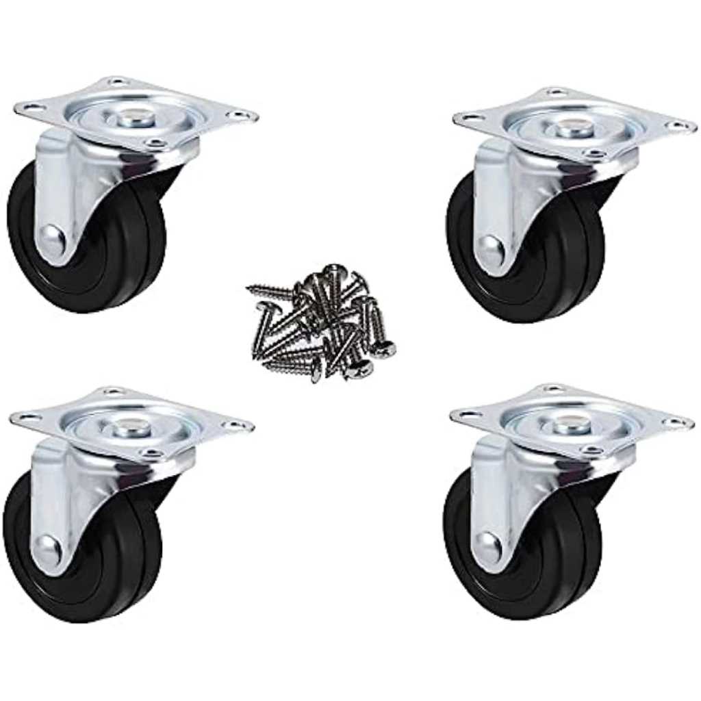Kit 4 Rodinhas Para Moveis Rodizio Giratório Roda Antiruido 3cm Reforçada Altas Cargas Nao Risca