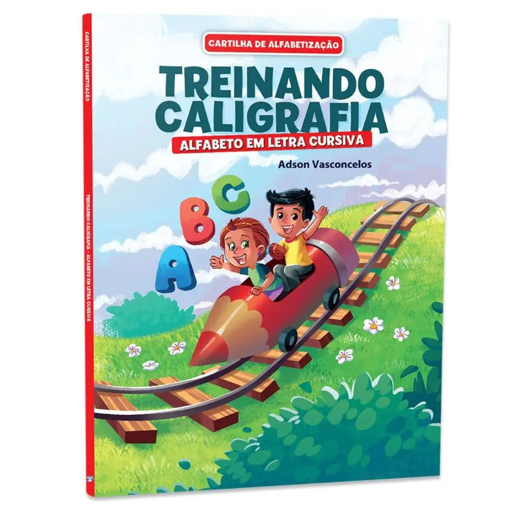 Livro de Atividades Cartilha de Alfabetização Treinando Caligrafia Letra Cursiva