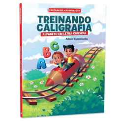 Livro de Atividades Cartilha de Alfabetização Treinando Caligrafia Letra Cursiva