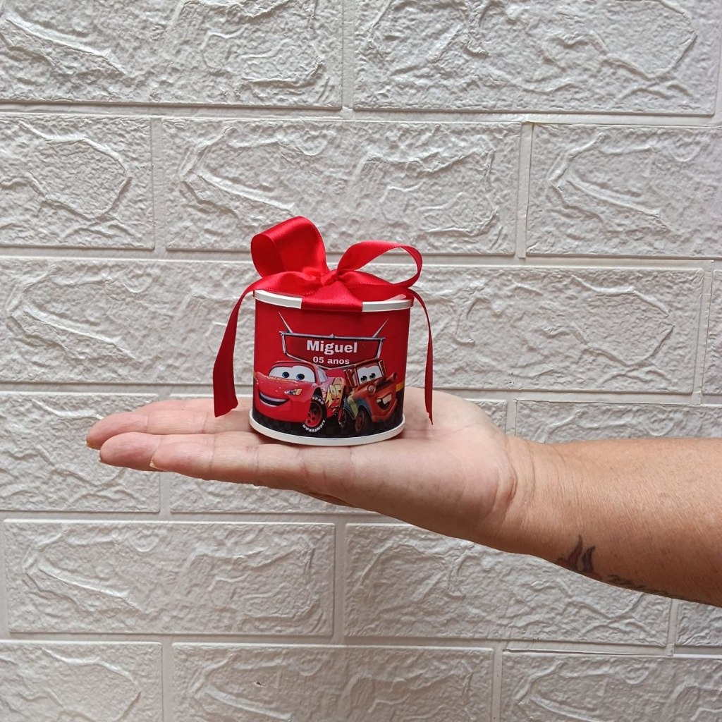 Kit Tubolata Personalizada Carros Lembrancinhas / chá de bebê/ revelação/ batizado/ maternidade/ aniversário 5x6
