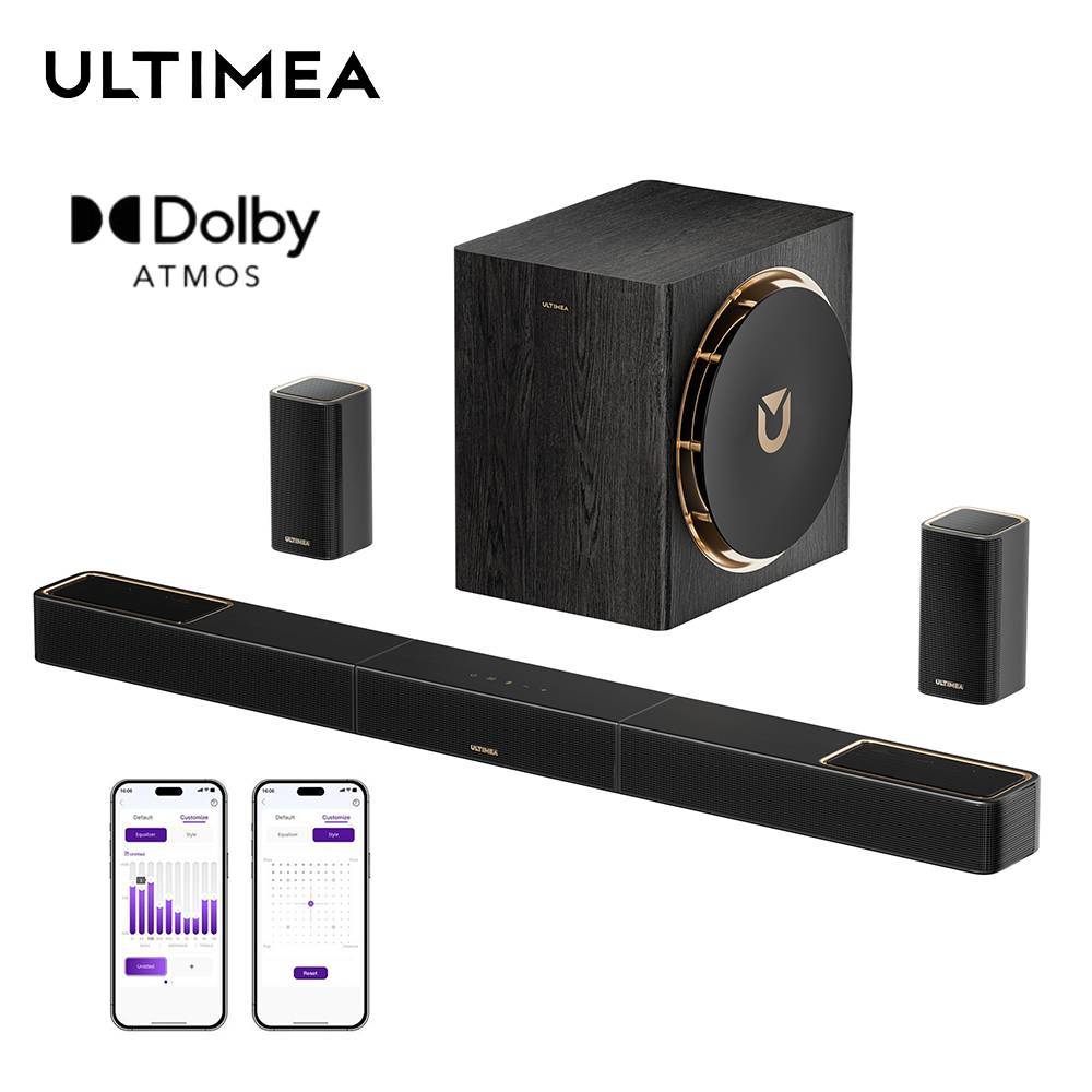 Soundbar ULTIMEA Skywave Series 5.1.4 Canais 760W Subwoofer Sem Fio 8" Dolby Atmos Sistema de Som Surround 3D