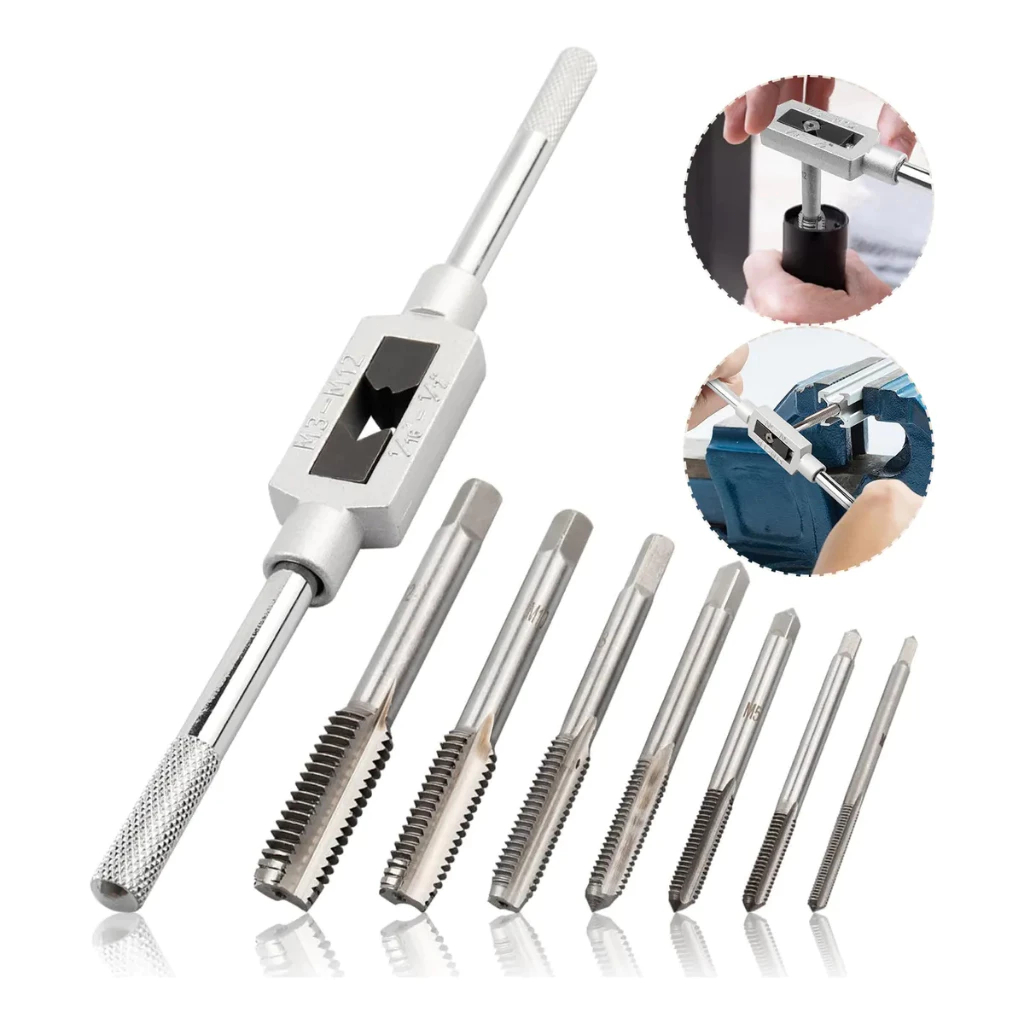 8-Piece M3 to M12 Male Turning Set for Opening Thread