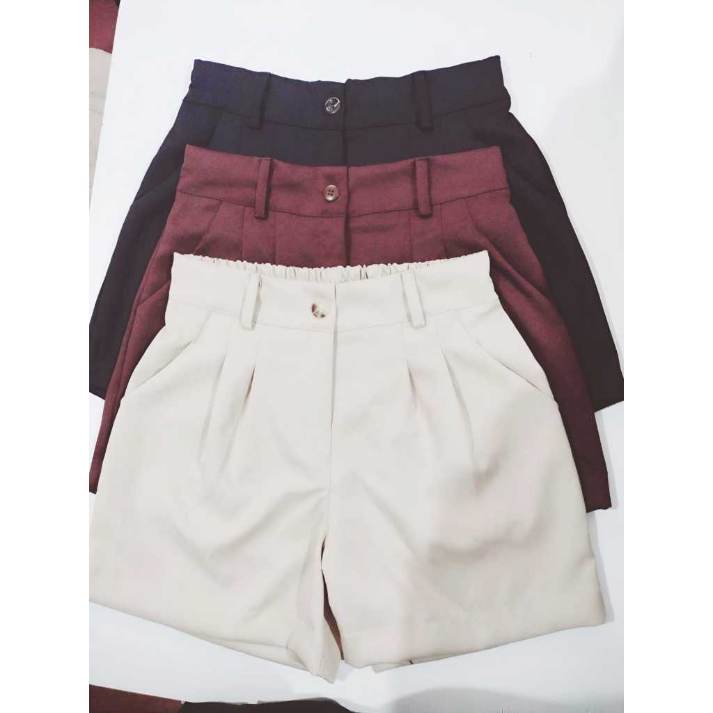 Short Plus Size Feminino Botão funcional Elastico Embutido Moda Casual Verão Moda Plus Size Short Alfaitaria G1 G2 G3