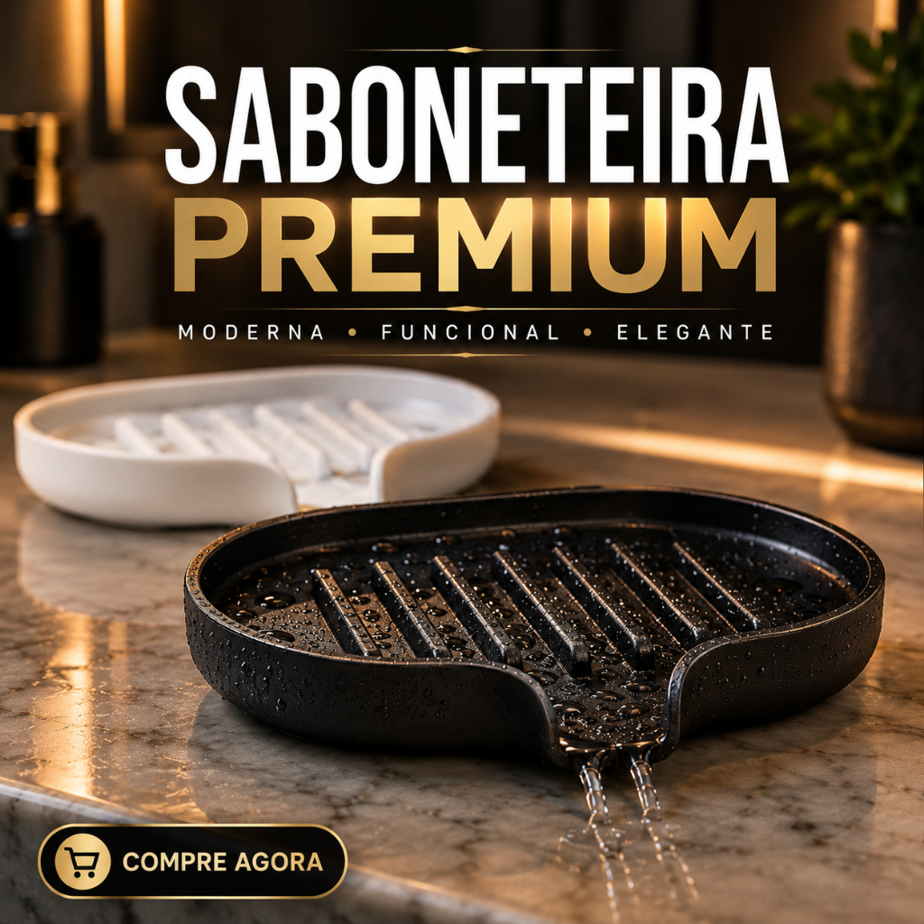 Kit 2 Saboneteiras para Lavabo com Escoamento Rápido Evita Lodo e Conserva o Sabonete