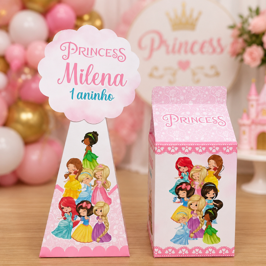 Kit Personalizado PRINCESAS | Lembrancinhas Festa Infantil | Caixinhas | Aniversário