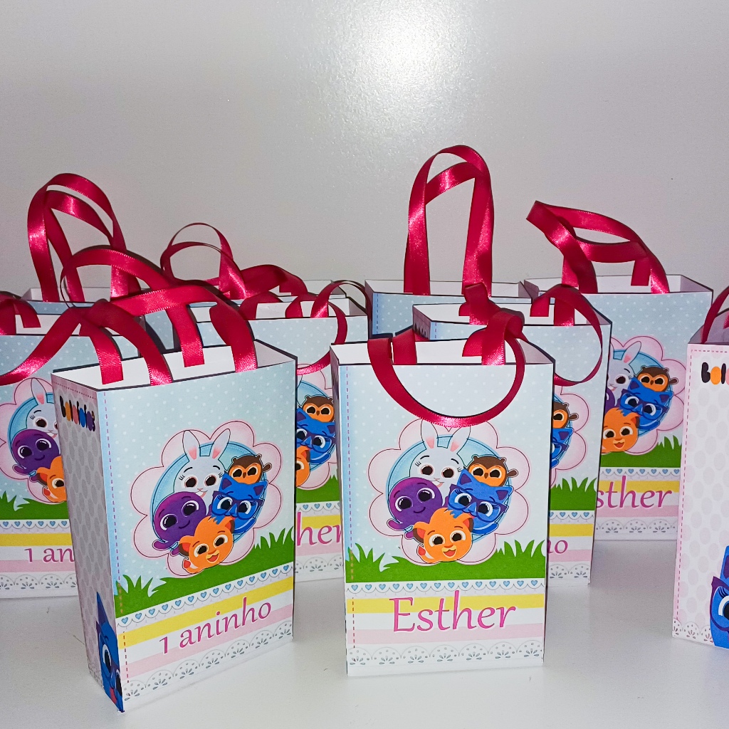 SACOLA PERSONALIZADA - BOLOFOFOS ROSA, lembrancinhas mimos personalizados de aniversário festa infantil