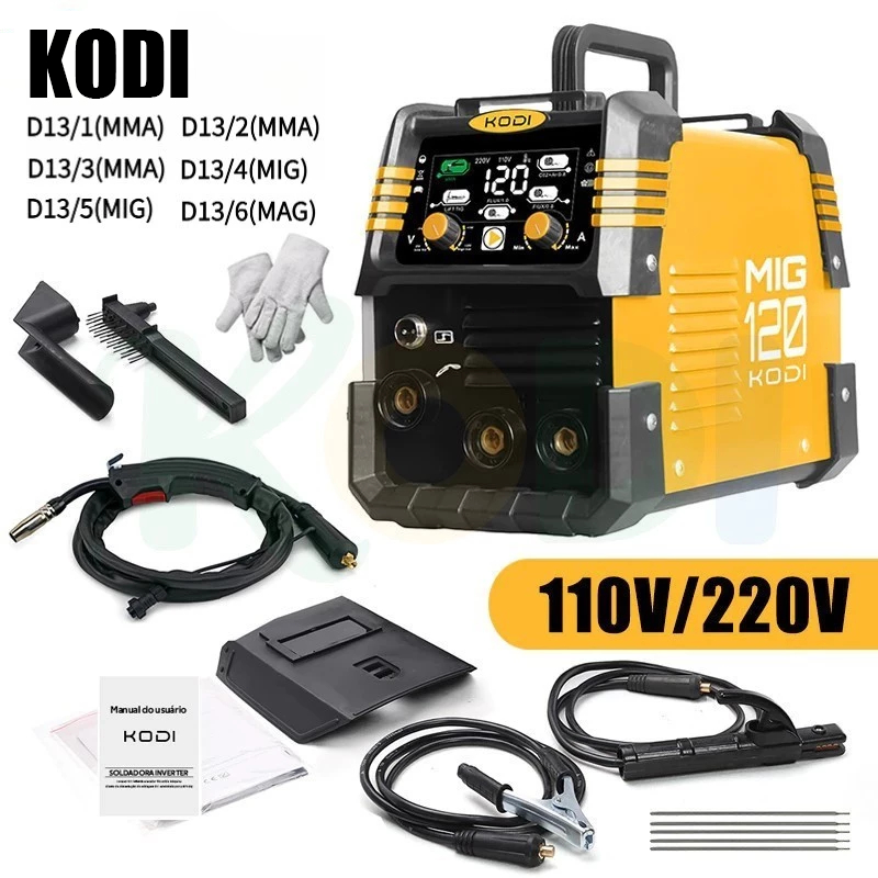 Máquina de Solda Inversora MMA-200 Portátil 110V/220V Dupla Voltagem Tecnologia IGBT Série D13