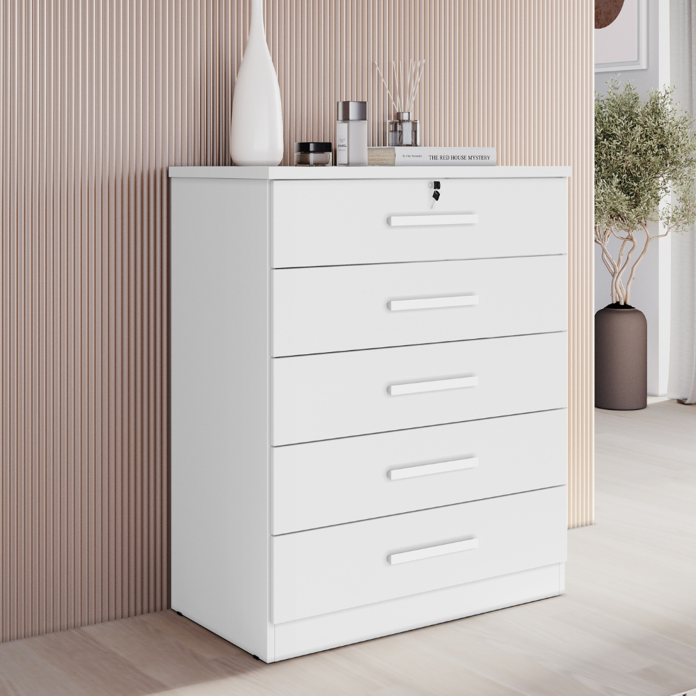 Cômoda Elegance 5 Gavetas Una Mobília