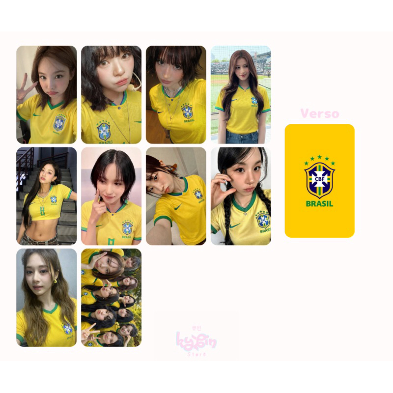 Photocard Twice - Camisa do Brasil - Fanmade/Kpop - Leia a legenda