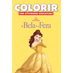 Livro de Colorir Atividades Educativas Disney A Bela e a Fera Infantil