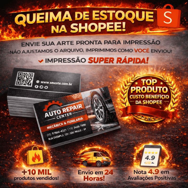 1.000 Cartões de Visita - (ENVIE SUA ARTE)