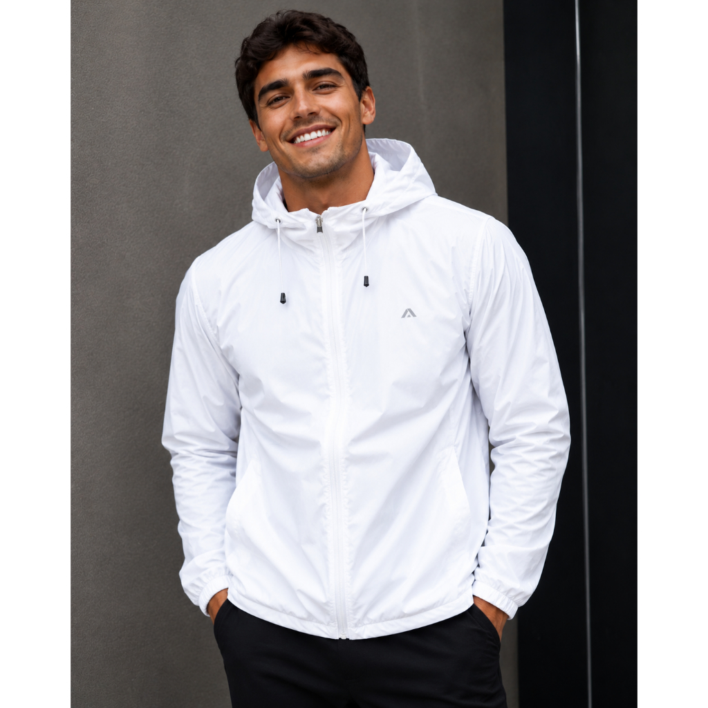 Jaqueta Corta Vento Masculina Feminina Impermeável Com Capuz Casual Esportiva Leve Blusa Quebra Vento