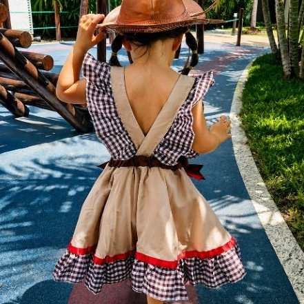 Vestido Jardineira Maria Bonita Infantil 100% Algodão