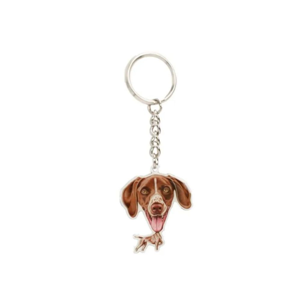 Chaveiro de Metal Heads Cachorro Raça Pointer Alemão De Pelo Curto