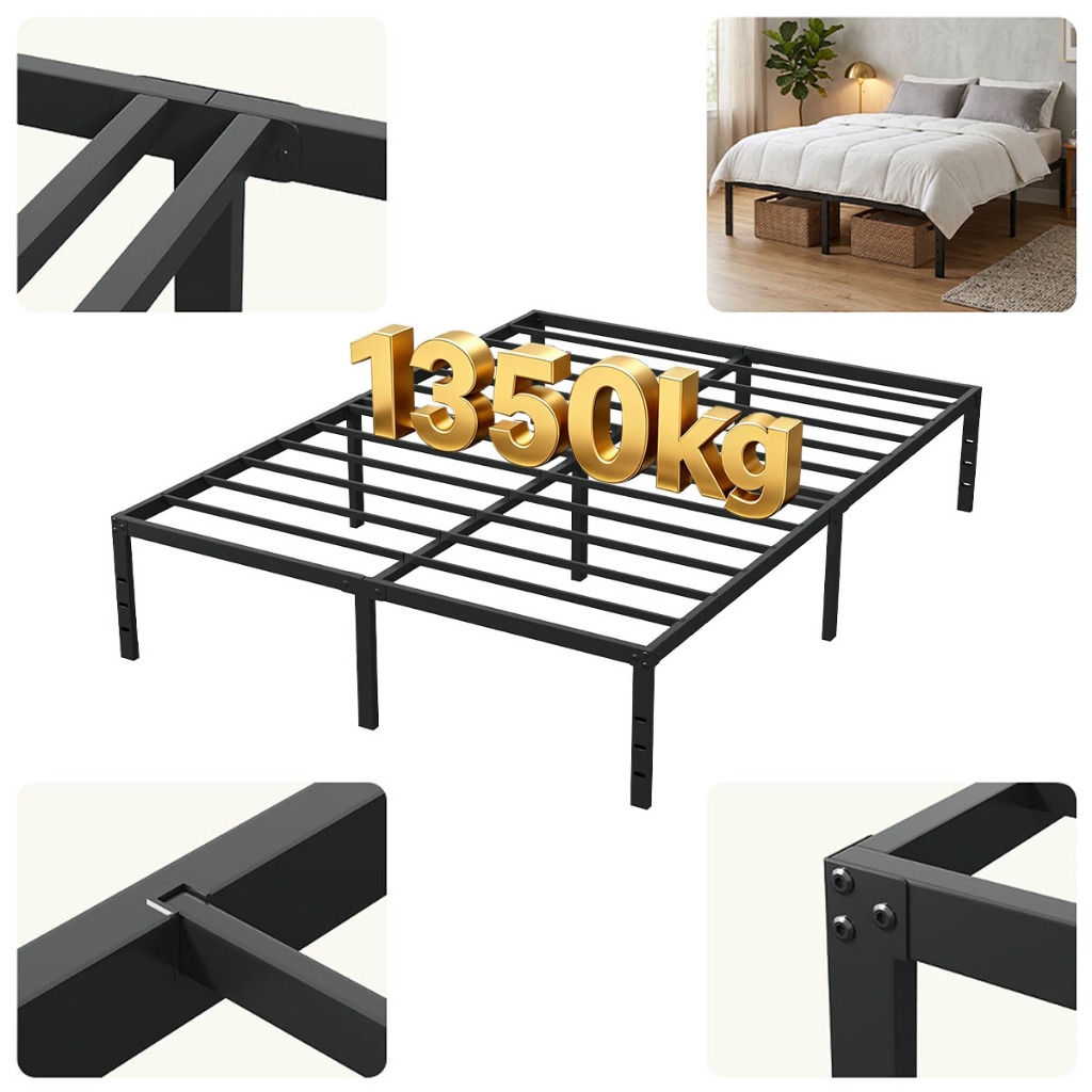 🔥198x158x35cm🔥Estrado de Metal Dobrável Fácil de Montagem Cama de Solteiro e Casal Ripas de Aço Antiderrapante