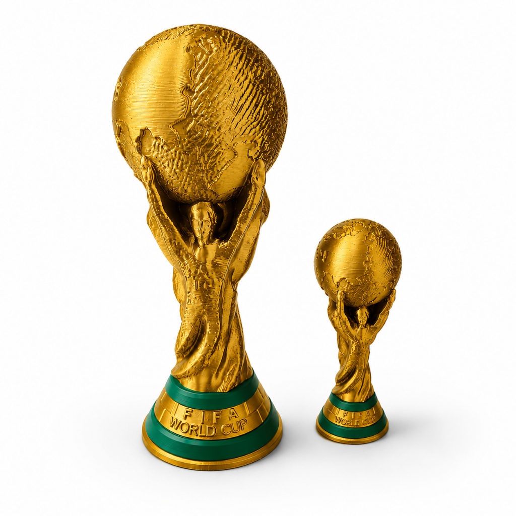 Réplica Taça Copa Do Mundo Em Impressão 3d Troféu Decorativo De Futebol