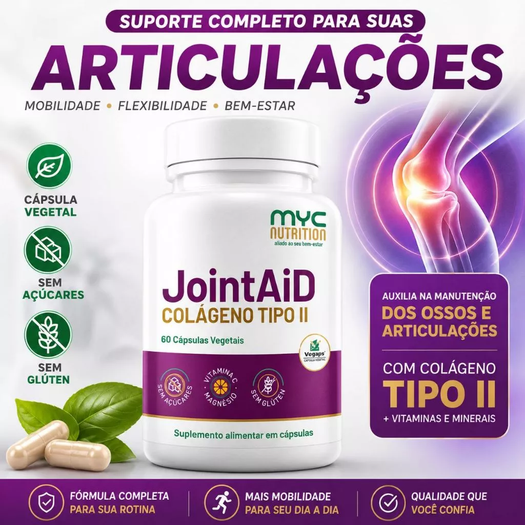 Colágeno Tipo 2 60 Cápsulas Para Articulações Mobilidade