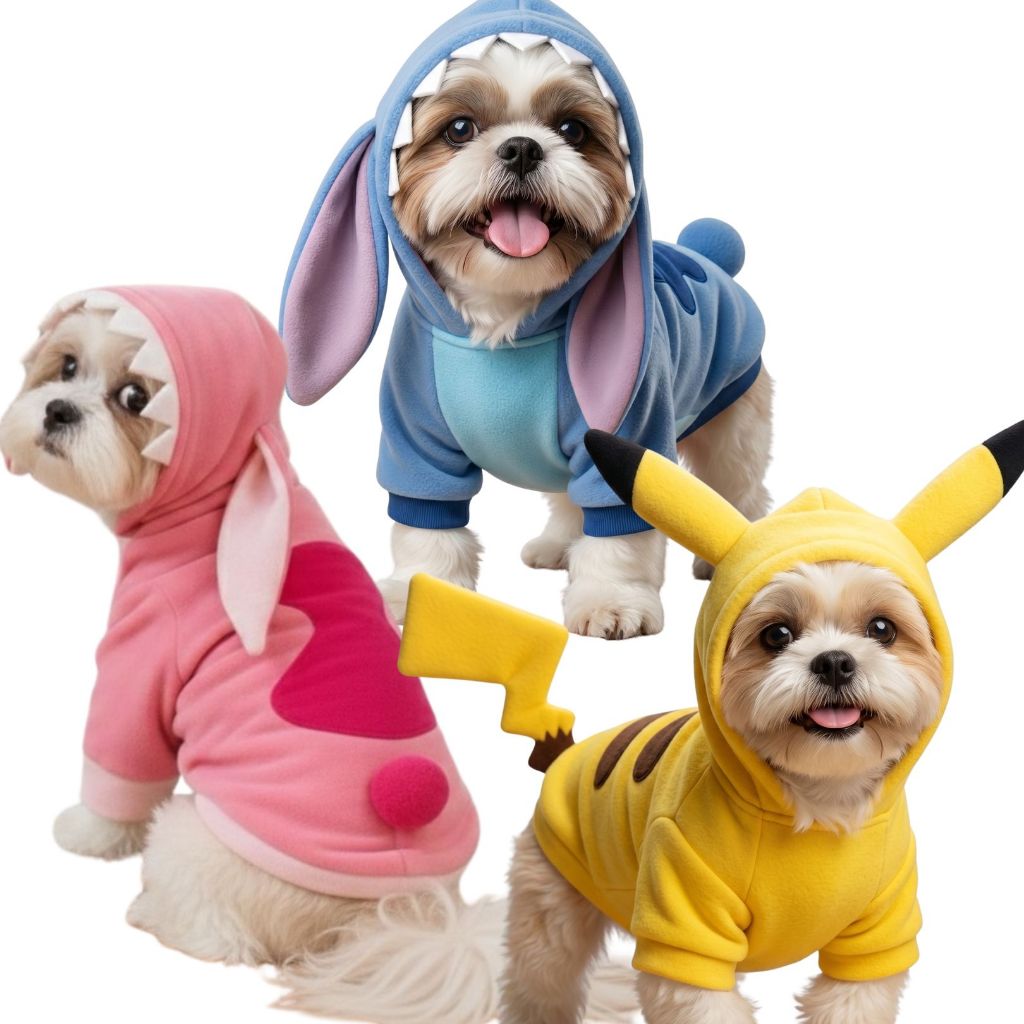 Roupinha Fantasia do Stitch Angel Pikachu kigurume Cosplay Roupa pijama fantasia Gato Cachorro