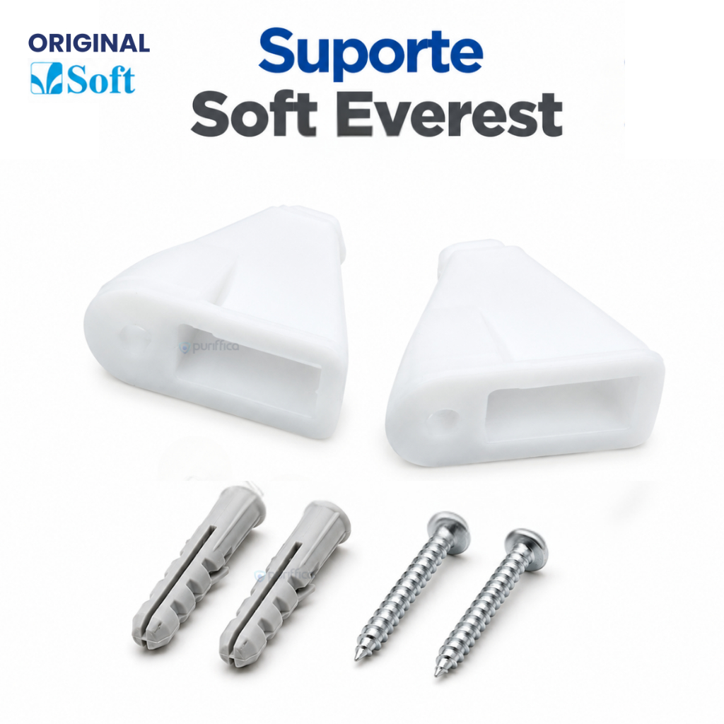 Suporte Parede Purificador de Água Soft Everest Compatível Soft Plus, Soft Star, Soft Fit, Soft Slim