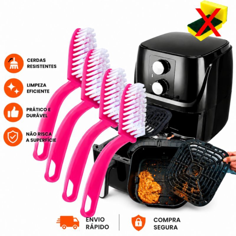 Escovas de Limpeza Multiuso com Cerdas Resistentes para Airfryer Grelhas Utilidades em Geral