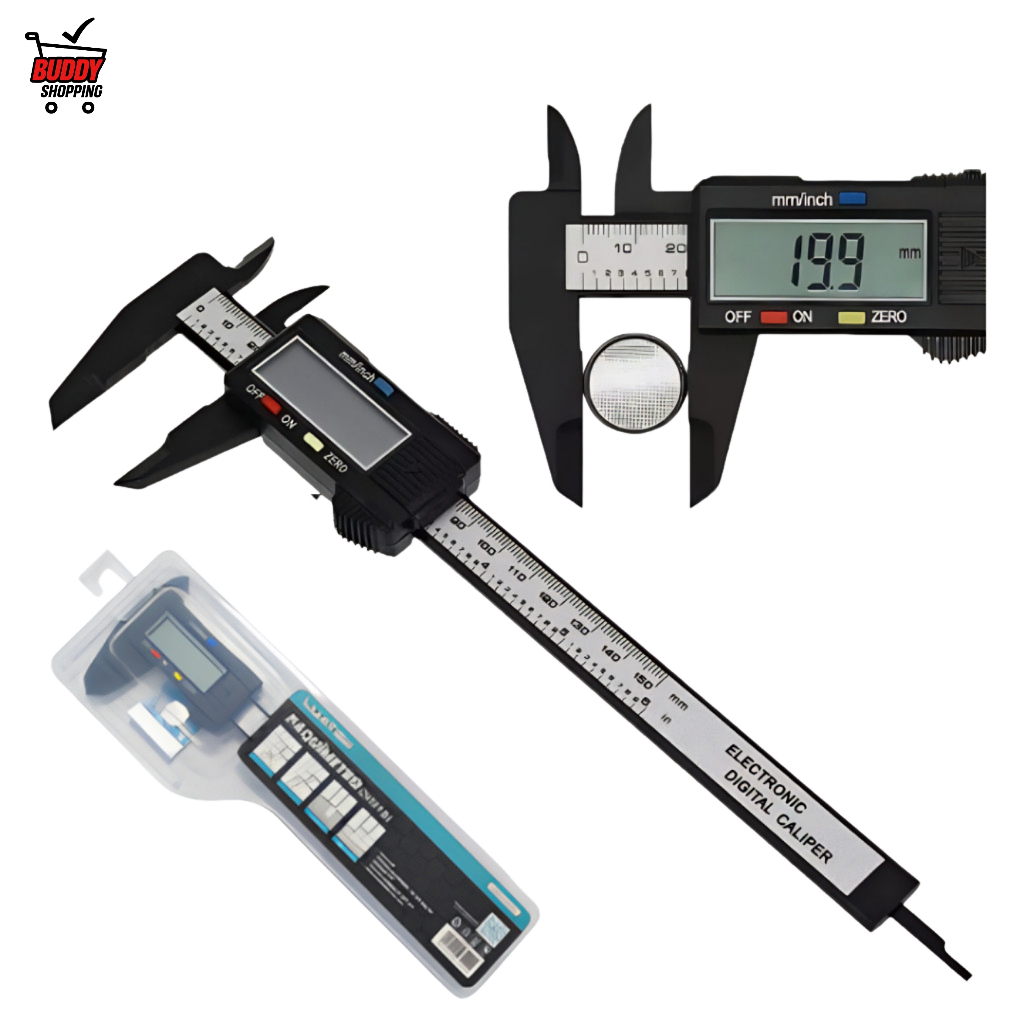 Paquímetro Digital Profissional 150mm em Aço Inox Precisão 0,01mm com Estojo
