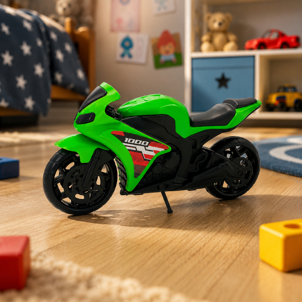 Mini Super Moto Esportiva Corrida Miniatura Infantil - COR SORTIDA - Diversão Crianças Menino Motinha Brinquedo 1000 GP