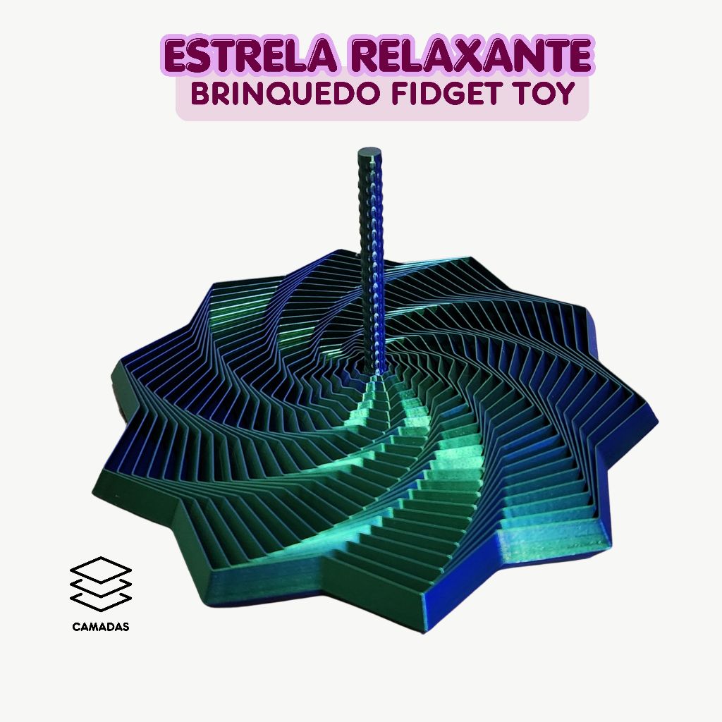Brinquedo Estrela Sensorial Antiestresse Fidget Toy - Relaxamento TDAH Autismo Calmante