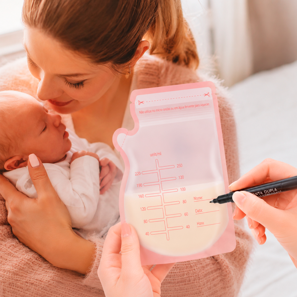 Kits de Saquinhos especiais para Leite Materno – Armazenamento Seguro e Prático para o Dia a Dia do Bebê