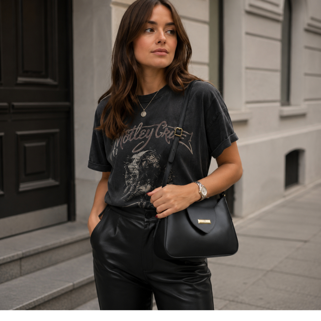 Bolsa Feminina Minimalista Old Money Meia Lua Lisa Alça De Ombro Reforçada Festa Dia Dia Sintético