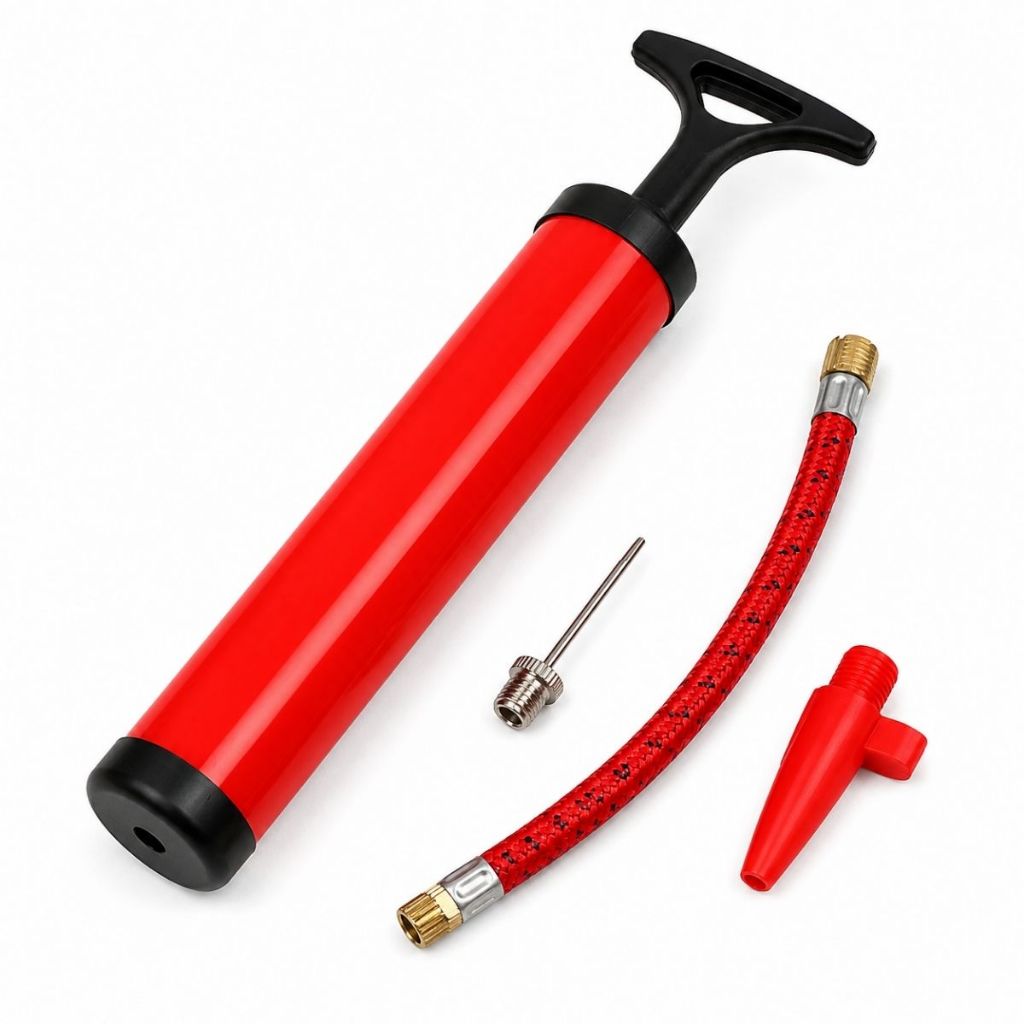 Kit Bomba de Ar Manual Portátil Oficial De Encher Bola Pneu e Boia Cores Sortidas