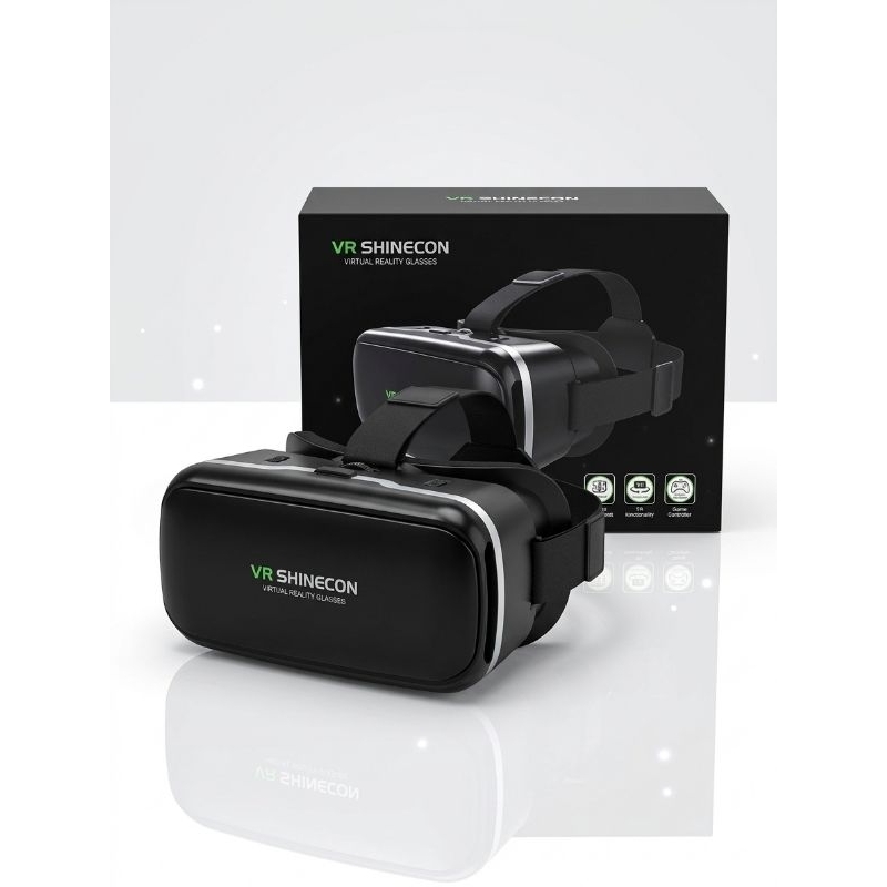 Óculos VR Box Shinecon Com Lentes Ajustáveis E Alça Ergonômica Realidade Virtual Cinema 3D Profissional