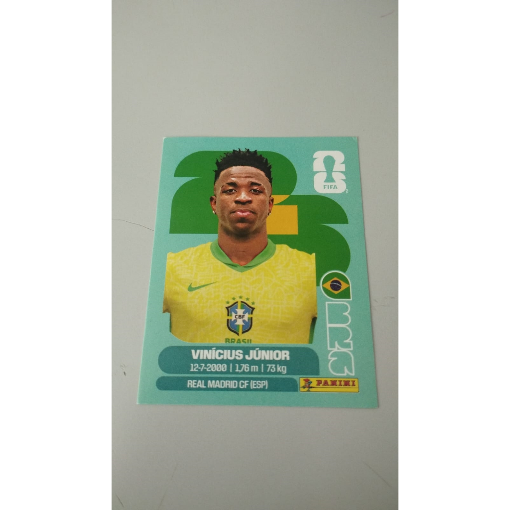 FIGURINHA VINICIUS JR COPA DO MUNDO 2026 PANINI SELEÇÃO BRASILEIRA NOVA E ORIGINAL FIGURINHAS