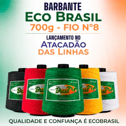 Barbante Eco Brasil 700g Número 8 - Não Desbota e Não Mancha - Fio Macio Crochê Artesanato Tricô Macramê Amigurumi 2