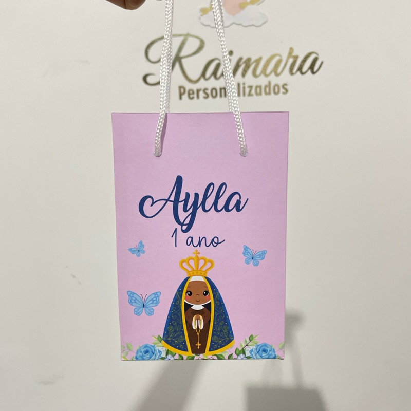 Sacolinha Personalizada Lembrancinha Festa Aniversário Pegue e Monte - Nossa Senhora Aparecida