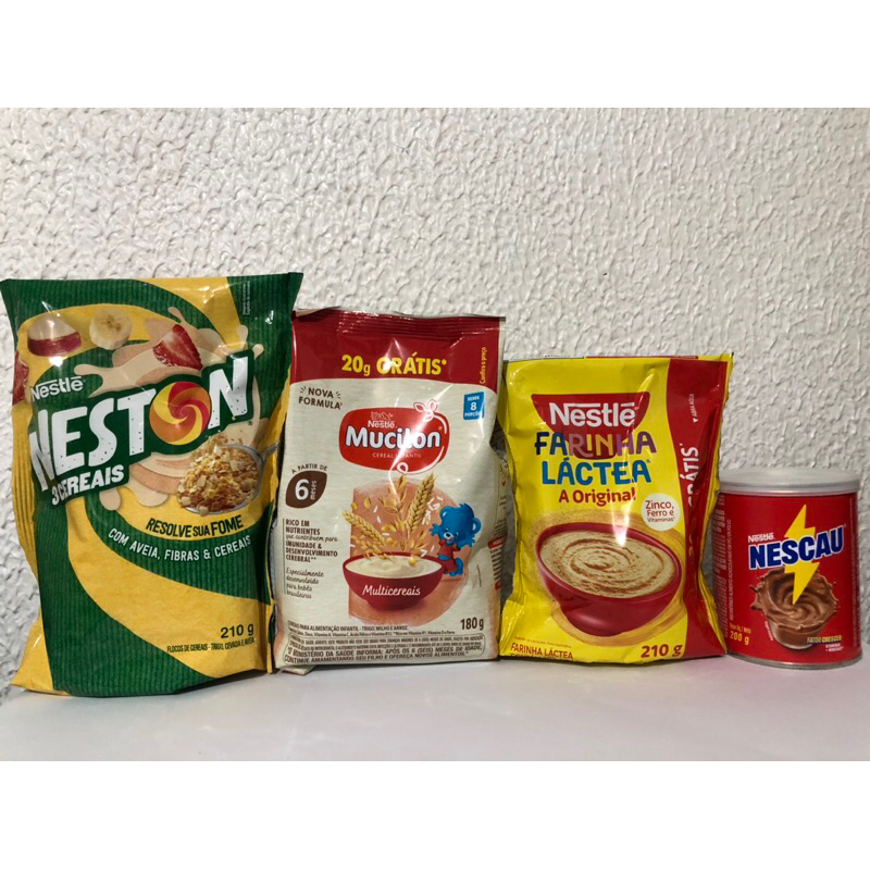 Kit Neston 3 Cereais 210g + Mucilon Multicereais 180g + Farinha Láctea 210g + Nescau Lata 200g - Nestlé