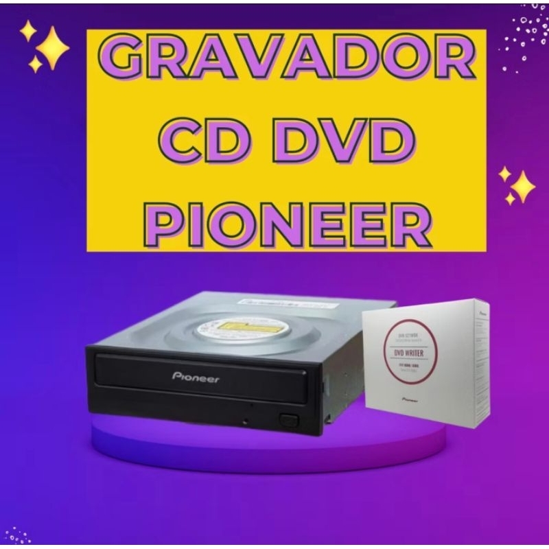 Gravador e Leitor de DVD/CD Pioneer DVR-S21WBK Dual Layer Sata (Interno/Externo) NOVO