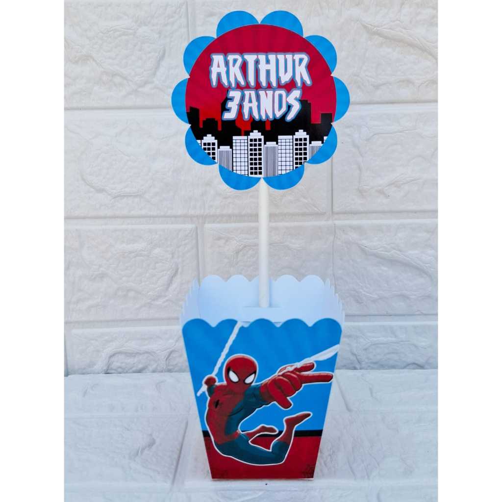 Centro de mesa cachepô personalizado| HOMEM ARANHA |decoração festa mesa de convidados| lembrancinha| Pegue e monte