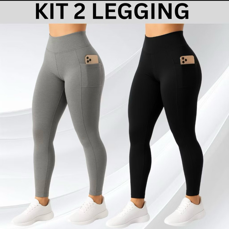 kit 2 calças leg com 2 bolsos ou UNIDADE (Suplex 310g) 1 calça R$ 35,00 / 2 Calças R$70,00