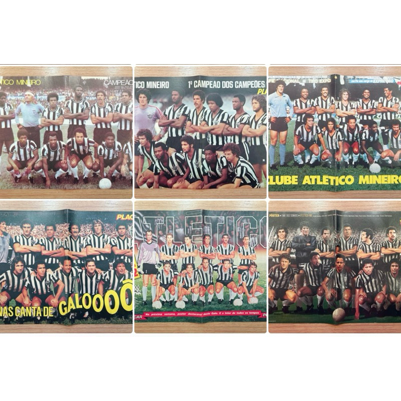 Coleção com Pôsteres do Atlético-MG Publicados Pela Revista Placar nos Anos 70 ✔️✔️