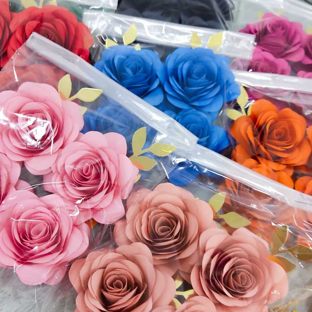 Flores espirais GRANDE em papel para decoração para topo de bolo /lembrancinhas de aniversario