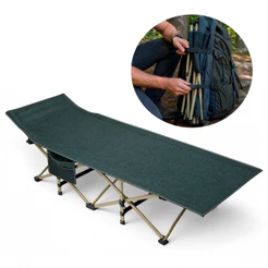 Cama Dobrável Camping Pescaria Festival Dream Estrutura de Aço 190x70cm Cinza - NTK