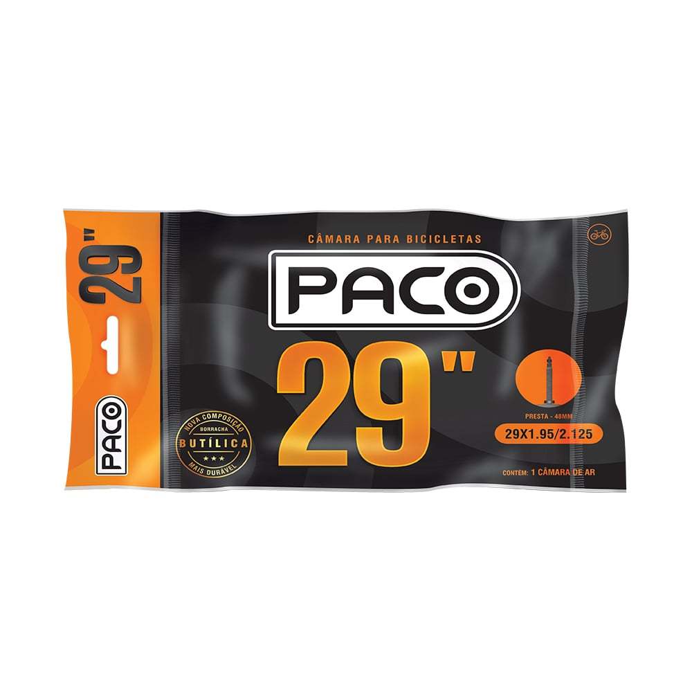 Camara De Ar Paco 29 Bicicleta 29x1.95/2.125 Válvula Presta
