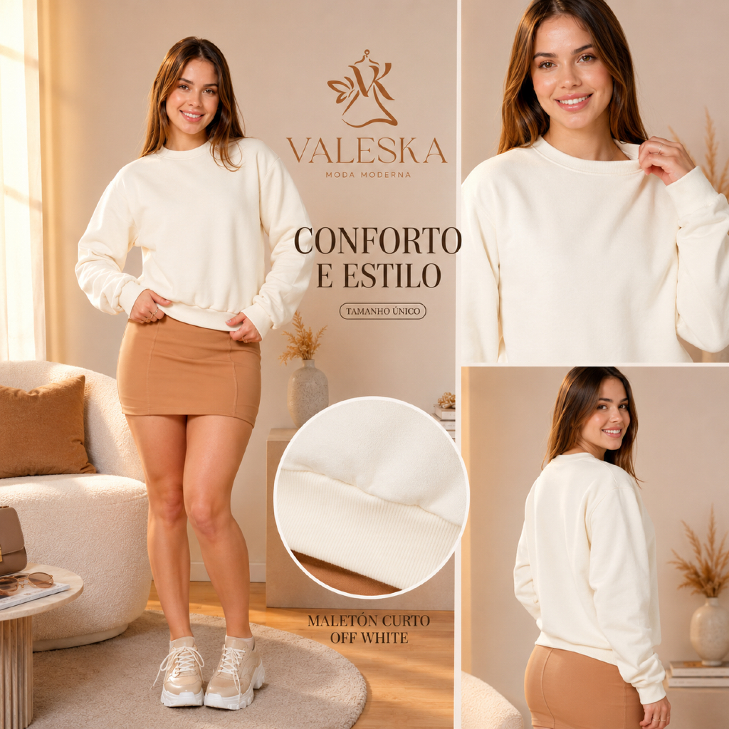 Moletom Feminino Flanelado Gola Redonda Liso Blusa Frio Casaco Feminino Sem Estampa  Sem Capuz