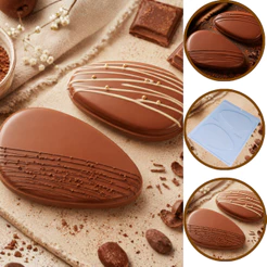 1~10 Forma BWB ovo tablete de Páscoa tipo 250 forma simples cod 9858 (CHOCO)