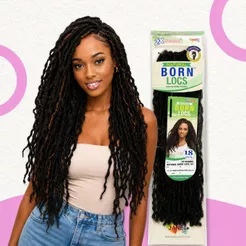 Cabelo Born Locs 2X Fibra Sintética para Tranças e Dreads | Leve Macio e Natural