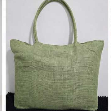Bolsa Tote Juta Verde Sage – clean, buscável, moderno