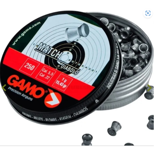 Chumbinho Gamo Match 5.5mm - Latinha c/ 250 unidades (Diabolô)